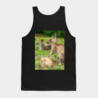 Mother Eastern Grey Kangaroo feeding Joey Tank Top